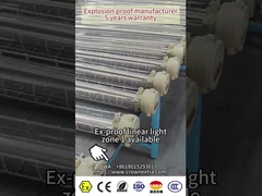 Ex Flameproof LED Fluorescent Light Ex d ATEX IECEx खतरनाक क्षेत्रों के लिए IP66 रेटेड 53W 101lm/w