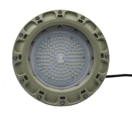 IECEx IP66 एलईडी विस्फोट प्रूफ लाइट 100W 150W हाई बे लाइट WF2 AC 100-277V एल्यूमीनियम मिश्र धातु 5 साल की वारंटी के साथ