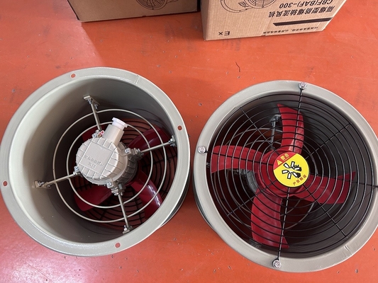 एल्यूमीनियम मिश्र धातु उच्च प्रवाह दर वेंटिलेशन निकास 300mm 1450r/m विस्फोट प्रूफ प्रशंसक अक्षीय प्रवाह प्रशंसक IP65
