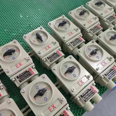 IP65 सुरक्षा स्तर के साथ सतह माउंट 220V/380V विस्फोट प्रूफ स्विच