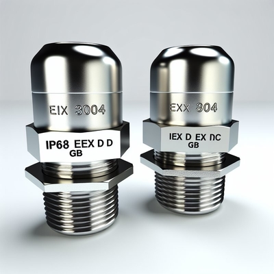 Ex प्रूफ केबल ग्रंथि IP68 Ex D IIC Gb धागा लंबाई 8 मिमी प्रमाण पत्र CE ROHS ISO9001