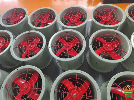 विस्फोटक खतरनाक वातावरण के लिए 2000m3/h 1450r/m 250mm व्यास के साथ विस्फोट प्रूफ अक्षीय पंखे