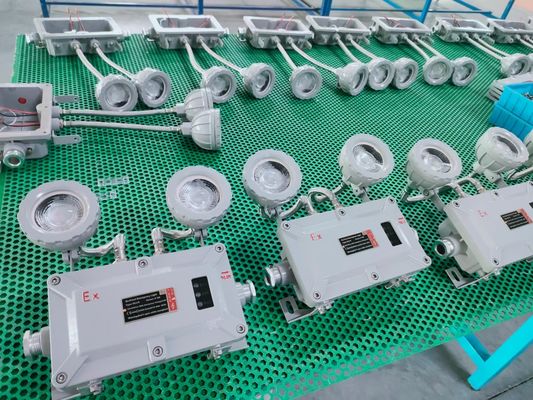 दीवार पर घुड़सवार 6W ट्विन हेड एलईडी विस्फोट प्रूफ आपातकालीन लाइट खतरनाक क्षेत्रों के लिए ATEX प्रमाणित