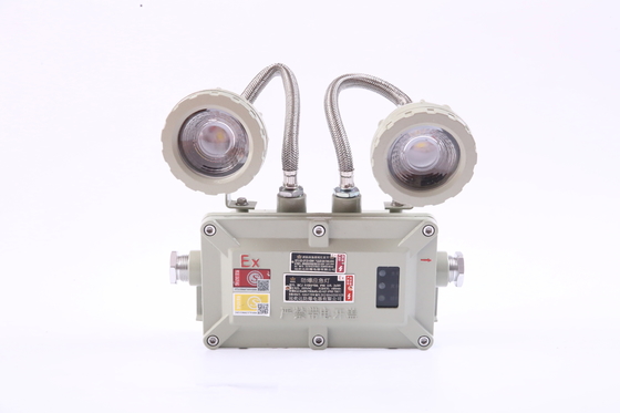 2*5w एक्स प्रूफ एल्यूमीनियम आपातकालीन प्रकाश 65-85DB अलार्म डेसिबल IP66