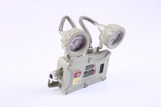 2*5w एक्स प्रूफ एल्यूमीनियम आपातकालीन प्रकाश 65-85DB अलार्म डेसिबल IP66