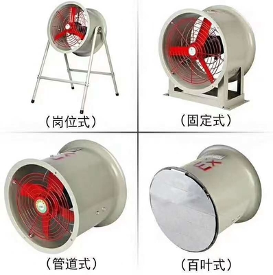 ATEX BAF अक्षीय पंखे 250-750W IP54 रासायनिक भंडारण के लिए रेटेड 4687 M3/min विस्फोट-सबूत वेंटिलेशन CFM 2273-18250m3/h Ex Mark Ex Db IIB