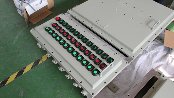 ATEX द्वारा प्रमाणित IP66 WF2 सुरक्षा स्तर के साथ दीवार पर माउंट 2 मिमी विस्फोट प्रूफ लौरोरोक नियंत्रण पैनल