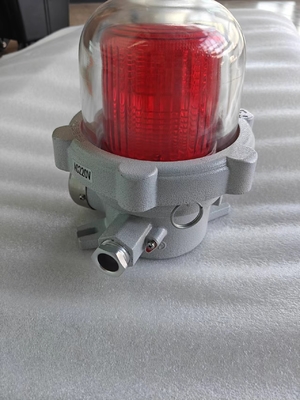 विस्फोट प्रतिरोधी आपातकालीन छत चेतावनी अलार्म लाइट 120-180db IP66 खतरनाक क्षेत्रों के लिए
