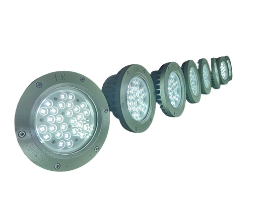 डिवी 1 ATEX स्वीकृत एक्सप्रूफ फ्लेमप्रूफ एलईडी बे लाइट WF2 डिग्री 150Watt 180lm/w के साथ