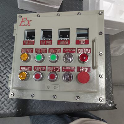 ATEX CNEX रेटेड Ex d Flameproof Panel Box Enclosure IP66 WF2 खतरनाक क्षेत्र के लिए अनुकूलित केबल प्रवेश के साथ 295Vac