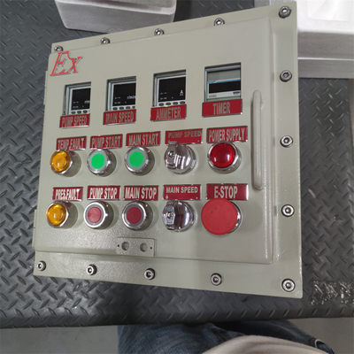 ATEX CNEX रेटेड Ex d Flameproof Panel Box Enclosure IP66 WF2 खतरनाक क्षेत्र के लिए अनुकूलित केबल प्रवेश के साथ 295Vac