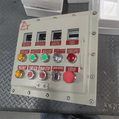 ATEX CNEX रेटेड Ex d Flameproof Panel Box Enclosure IP66 WF2 खतरनाक क्षेत्र के लिए अनुकूलित केबल प्रवेश के साथ 295Vac