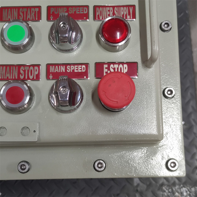 ATEX CNEX रेटेड Ex d Flameproof Panel Box Enclosure IP66 WF2 खतरनाक क्षेत्र के लिए अनुकूलित केबल प्रवेश के साथ 295Vac