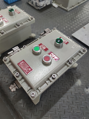 10A Exd Explosion Proof Control Sation ATEX रेटेड मरीन ग्रेड एल्यूमीनियम केबल एंट्री G3/4&quot; 220VAC 380VAC ZONE1 क्लास1 खतरनाक क्षेत्र के लिए