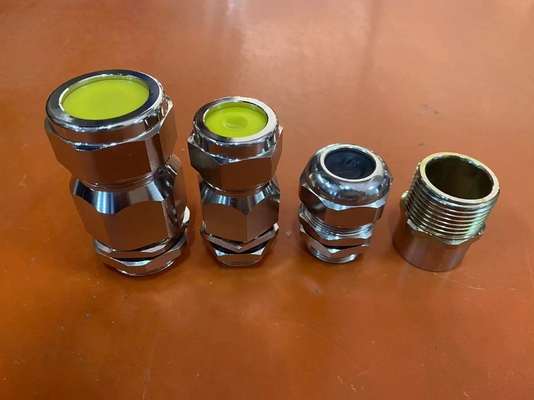 ATEX प्रमाणित पीतल केबल ग्रंथि एकल तार कवच केबलों के लिए (6-12 मिमी)