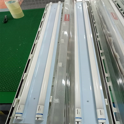 IP66 WF2 सुरक्षा स्तर गोदाम भंडारण सुविधाओं के लिए विस्फोट प्रतिरोधी फ्लोरोसेंट ट्यूब 2*18w/2*36w