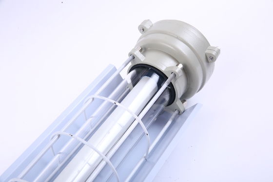 विस्फोट प्रूफ रैखिक एलईडी लाइट IP66 हैंगिंग T5&T8 डबल ट्यूब फिक्स्चर औद्योगिक और रासायनिक खतरनाक क्षेत्रों के लिए