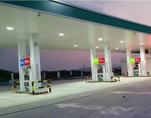 आउटडोर विस्फोट प्रूफ एलईडी लाइट 18*18 इंच वर्ग आकार 100-250w गैस स्टेशन लाइट
