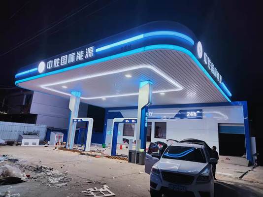 ATEX 18*18 इंच वर्ग आकार विस्फोट प्रूफ लाइट 100w 130lm/w गैस स्टेशन लाइट पांच साल की वारंटी के साथ