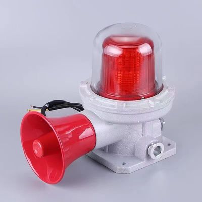ATEX Audible Visual Alarm Siren Red 90db 24v Dc Ip66 Explosion Proof Led Red Yellow Signal Alarm Warning Lights