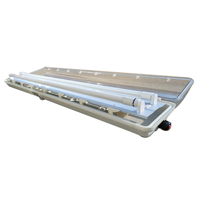 ATEx IP66 18w एलईडी विस्फोट प्रूफ ट्यूब लाइट 2x18W 3x18W मजबूत प्रभाव पूर्ण प्लास्टिक फ्लोरोसेंट प्रकाश
